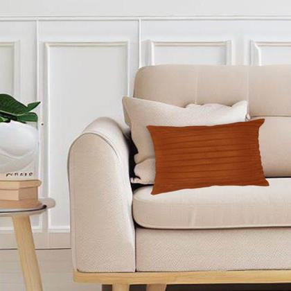 Imagem de Kit 2 Capas para Almofada Drapeada Line em Veludo 50x30 com Enchimento 55x35