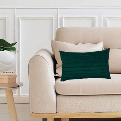 Imagem de Kit 2 Capas para Almofada Drapeada Line em Veludo 50x30 com Enchimento 55x35