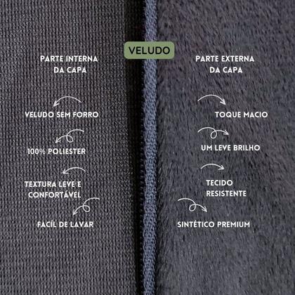 Imagem de Kit 2 Capas para Almofada em Veludo Liso Quadrada 50x50 Várias Cores