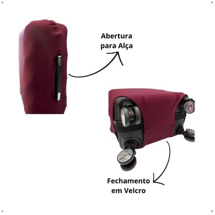 Imagem de Kit 2 Capas Protetoras P Mala Bordo Resistente Qualidade Classic Cor: Lilás+Royal