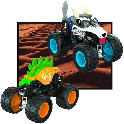 Imagem de Kit 2 Carrinhos Furious Machine Monster Truck 1:64 Big Foot