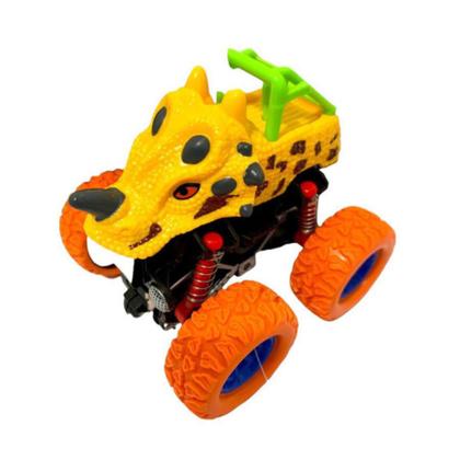 Imagem de Kit 2 Carrinhos Menino Monster 360 Dinossauro Fricção Kids Cambalhota Brinquedo Infantil