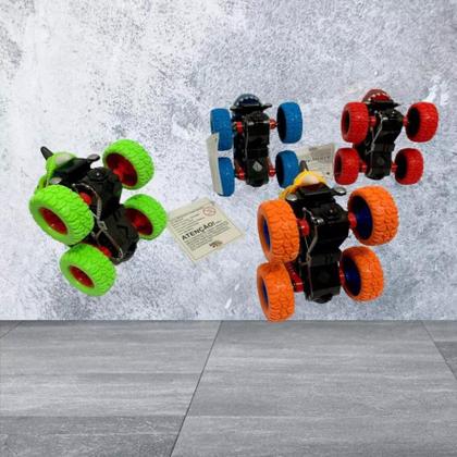 Imagem de Kit 2 Carrinhos Menino Monster 360 Dinossauro Fricção Kids Cambalhota Brinquedo Infantil