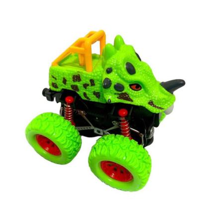 Imagem de Kit 2 Carrinhos Menino Monster 360 Dinossauro Fricção Kids Cambalhota Brinquedo Infantil