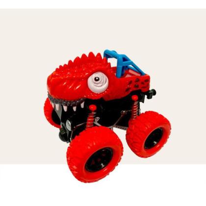 Imagem de Kit 2 Carrinhos Menino Monster 360 Dinossauro Fricção Kids Cambalhota Brinquedo Infantil