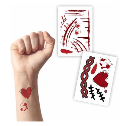 Imagem de Kit 2 cartelas tatuagem temporária chucky halloween