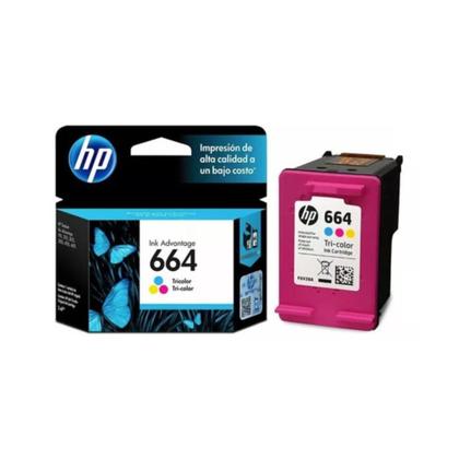 Imagem de Kit 2 Cartucho HP 664 Preto e Colorido + Resma de Papel Sulfite A4 Chamex