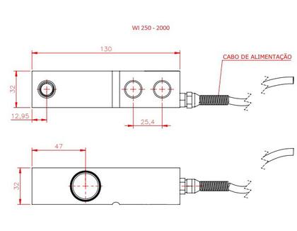 Imagem de Kit 2 Célula de Carga Tipo I M12 500kg/ 1000kg/ 2000kg Sensor de Peso