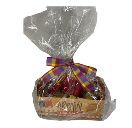 Imagem de Kit 2 Cestas com 17 Doces Sortidos Festa Junina Arraiá