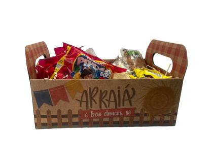 Imagem de Kit 2 Cestas com 17 Doces Sortidos Festa Junina Arraiá