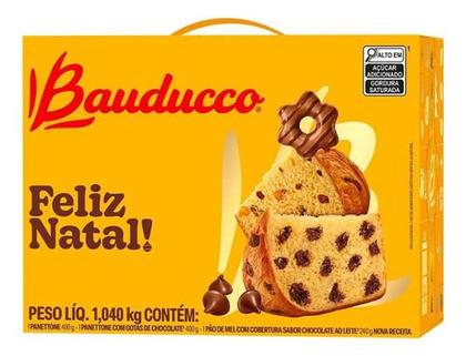 Imagem de Kit 2 Cestas De Natal Bauducco Pp - 3 Itens