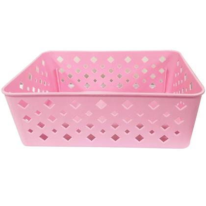 Imagem de Kit 2 Cesto Multiuso Organizador Premium Rosa 123Organizei