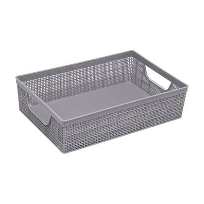 Imagem de Kit 2 Cesto Organizador Juta A3 11,5 L 45x32x9,5 Cm CINZA