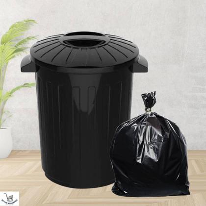 Imagem de Kit 2 Cestos de Lixo com Tampa 30 Litros Uninjet  Organize seu Espaço com Praticidade e Estilo