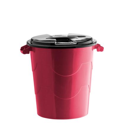 Imagem de Kit 2 Cestos Fechado Com Tampa 30L Lixo Reforçado