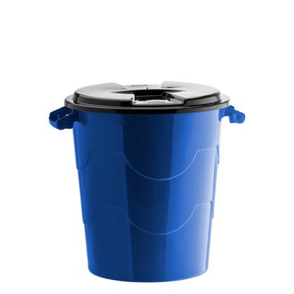 Imagem de Kit 2 Cestos Fechado Com Tampa 30L Lixo Reforçado