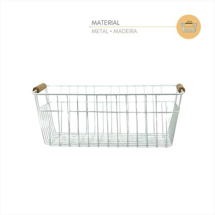 Imagem de Kit 2 Cestos Organizadores Multiuso Fruteira Porta Objetos