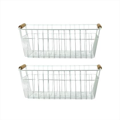 Imagem de Kit 2 Cestos Organizadores Multiuso Fruteira Porta Objetos