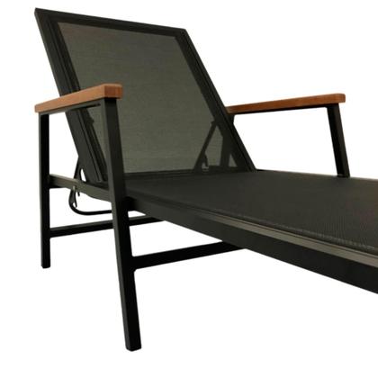 Imagem de Kit 2 Chaise Espreguiçadeira de Piscina de Alumínio com Tela Sling, Cadeira com Encosto Regulável