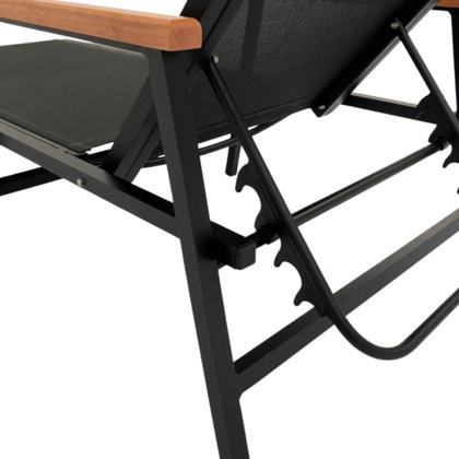 Imagem de Kit 2 Chaise Espreguiçadeira de Piscina de Alumínio com Tela Sling, Cadeira com Encosto Regulável