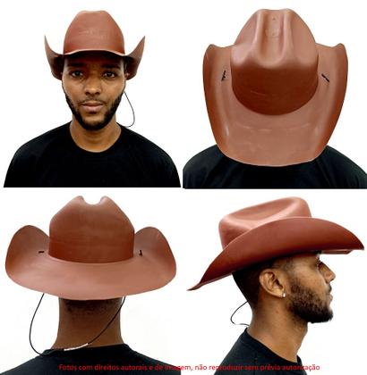 Imagem de Kit 2 Chapéus de Vaqueiro Cowboy serve em Adulto e crianças Festa Junina Marrom