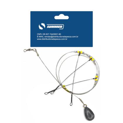 Imagem de Kit 2 Chicote Pesca Mar C/ 3 Pernadas E 7 Chumbadas