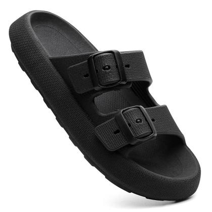 Imagem de Kit 2 Chinelos Papete Nuvem Feminino Slide Tira Dupla Casual
