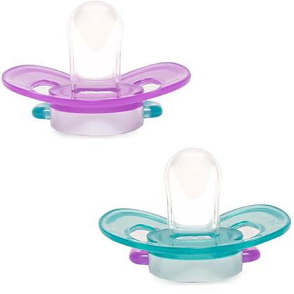 Imagem de Kit 2 Chupetas Buba Comfort Tam 1 Noturna Unicórnio Lilás