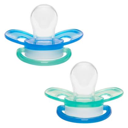 Imagem de Kit 2 Chupetas Buba Comfort Tam 2 Noturna Foguete Azul
