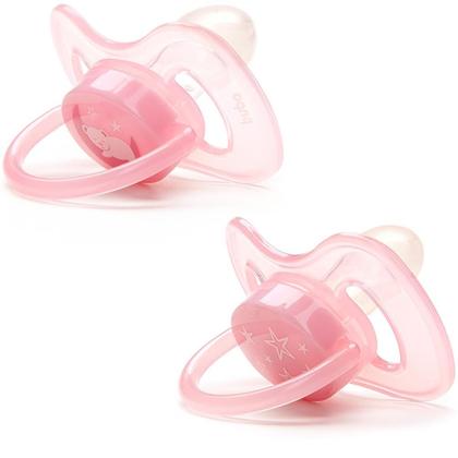 Imagem de Kit 2 Chupetas Buba Comfort Tam 2 Noturna Ursinhos Rosa