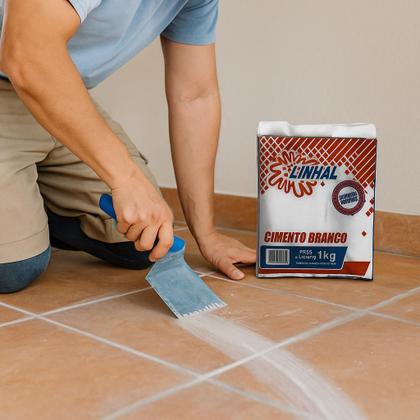 Imagem de Kit 2 Cimento Branco Para Reparo E Acabamento Artesanato 1kg