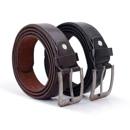 Imagem de KIT 2 Cinto de Couro Legítimo 100% Natural Social Masculino