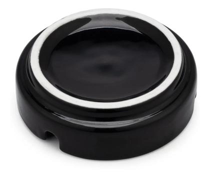 Kit 2 Cinzeiro Preto Porcelana Cinzeiros Redondo Liso Hotel - PORCELANA L.A Imagem de Kit 2 Cinzeiro Preto Porcelana Cinzeiros Redondo Liso Hotel
