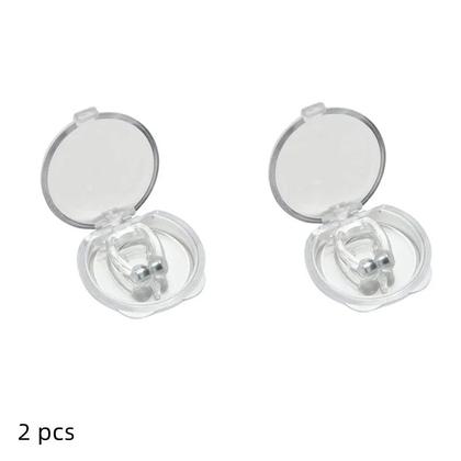 Imagem de Kit 2 Clipes Nasal Anti-Ronco de Silicone, e Bandeja Magnética  Ajuda para Apneia e Melhora do Sono