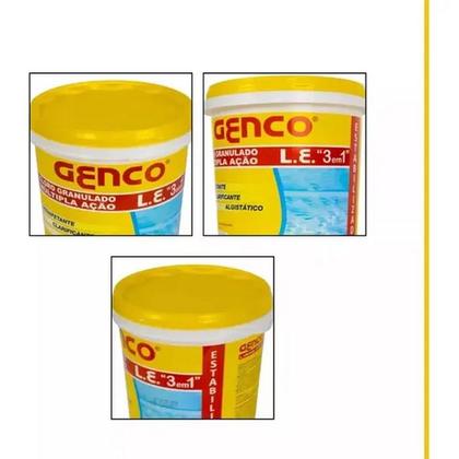 Imagem de KIT 2 CLORO GENCO 10KG MULTI ACAO - 3 EM 1 UNICO - 10kg