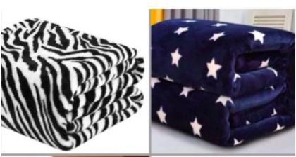 Imagem de KIT 2 Cobertor Manta Casal Estampada Microfibra