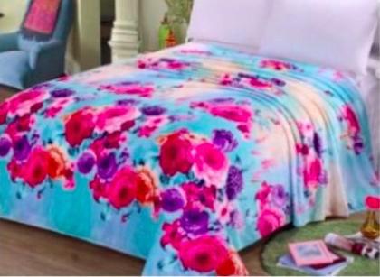 Imagem de KIT 2 Cobertor Manta Casal Estampada Microfibra