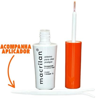 Imagem de Kit 2 Cola Cílios Postiços Macrilan Transparente Prova Dágua
