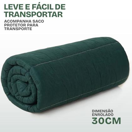 Imagem de Kit 2 Colchonetes Acampamento Camping Casal Pesca Retiro Ginástica 190x130cm Verde