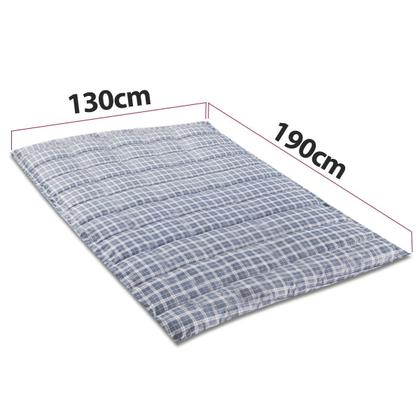 Imagem de Kit 2 Colchonetes Casal 190x130cm Com Bolsa Para Transporte Xadrez Azul - Emcompre