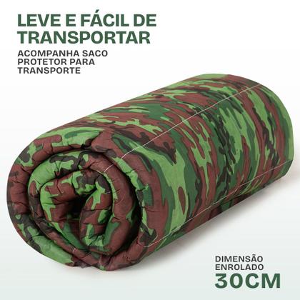 Imagem de Kit 2 Colchonetes Casal Camuflado 190x130cm Com Bolsa Para Transporte - Emcompre