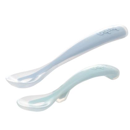 Imagem de Kit 2 Colheres em Silicone Fase 1 e 2 - Azul - BUBA