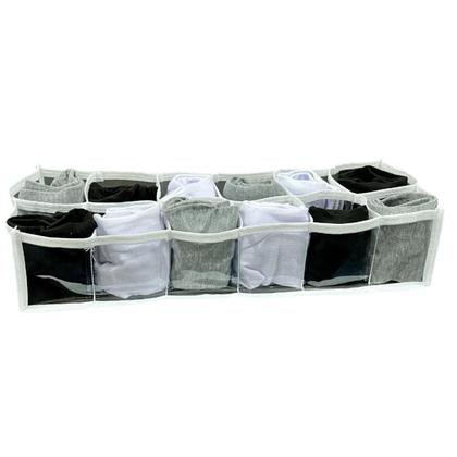 Imagem de Kit 2 Colmeia Organizadora De Gavetas Transp 12 Nichos Duplo