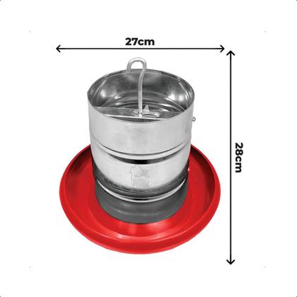 Imagem de Kit 2 Comedouro Tubular 3kg e 2 Bebedouro Rosca 2LPara Aves