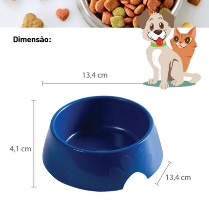 Imagem de Kit 2 Comedouro Vasilha Para Ração e Agua Potinho de Pet Tigela Cachorro e Gato