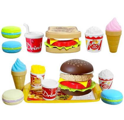 Imagem de Kit 2 Comidinhas na Bandeja Hambúrguer Coca Batata e Sorvete