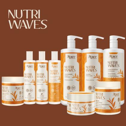 Imagem de Kit 2 Condicionador Acidificante Apice Nutri Waves Leave In Tratamento Capilar Vegano 300ml