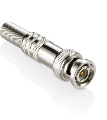 Imagem de Kit 2 conector bnc c/ mola pino fixo c/ parafu