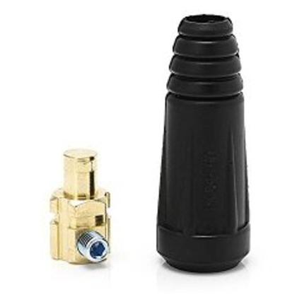 Imagem de Kit: 2 Conector Engate Rápido para Inversora de Solda 13mm Fêmea + 2 Conector Engate Rápido 13mm Macho (Para cabo)