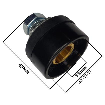 Imagem de Kit 2 Conector Macho / 2 Conector Fêmea Painel 13mm x 38mm 